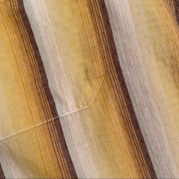 Prana Yellow Striped Casual Button Down Shirt XL - Picture 4 of 5